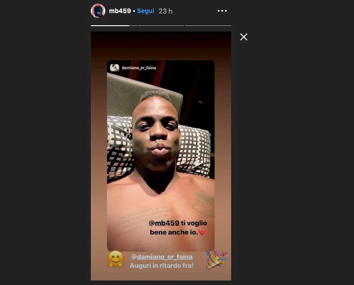 Damiano Er Faina Balotelli auguri su Instagram FOTO