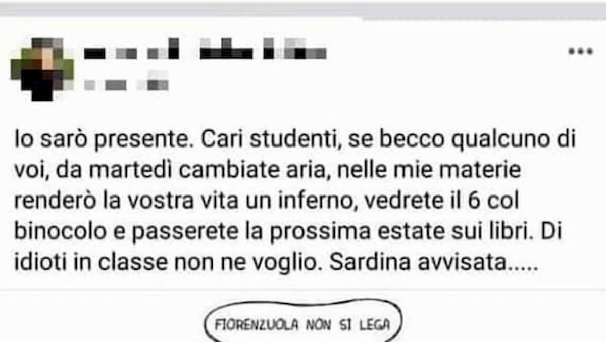 Fiorenzuola d'Arda, il prof anti-sardine fa marcia indietro: "Mi scuso pubblicamente