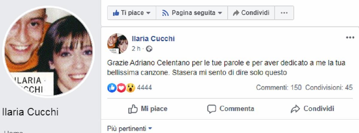 ilaria cucchi, adriano celentano facebook
