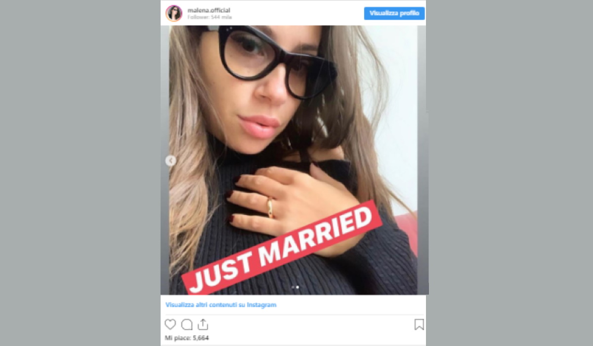 Malena la Pugliese sposata? Foto su Instagram e caccia al marito