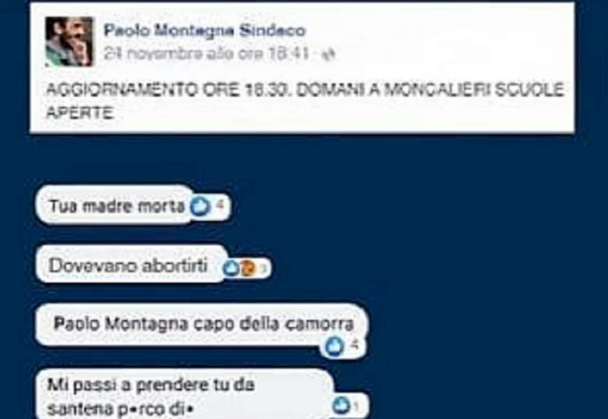 Moncalieri, sindaco Paolo Montagna non chiude le scuole per maltempo. Minacce di morte sui social