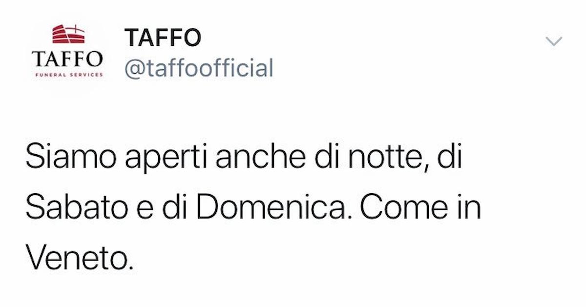 Taffo prende in giro Salvini: "Anche noi aperti di notte, di sabato e di domenica. Come in Veneto"