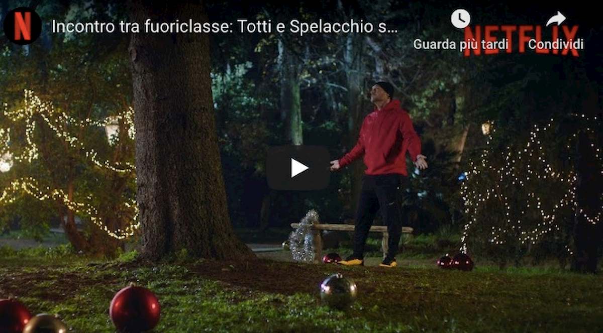 Totti incontra Spelacchio, lo spot di Netflix è esilarante VIDEO YouTube