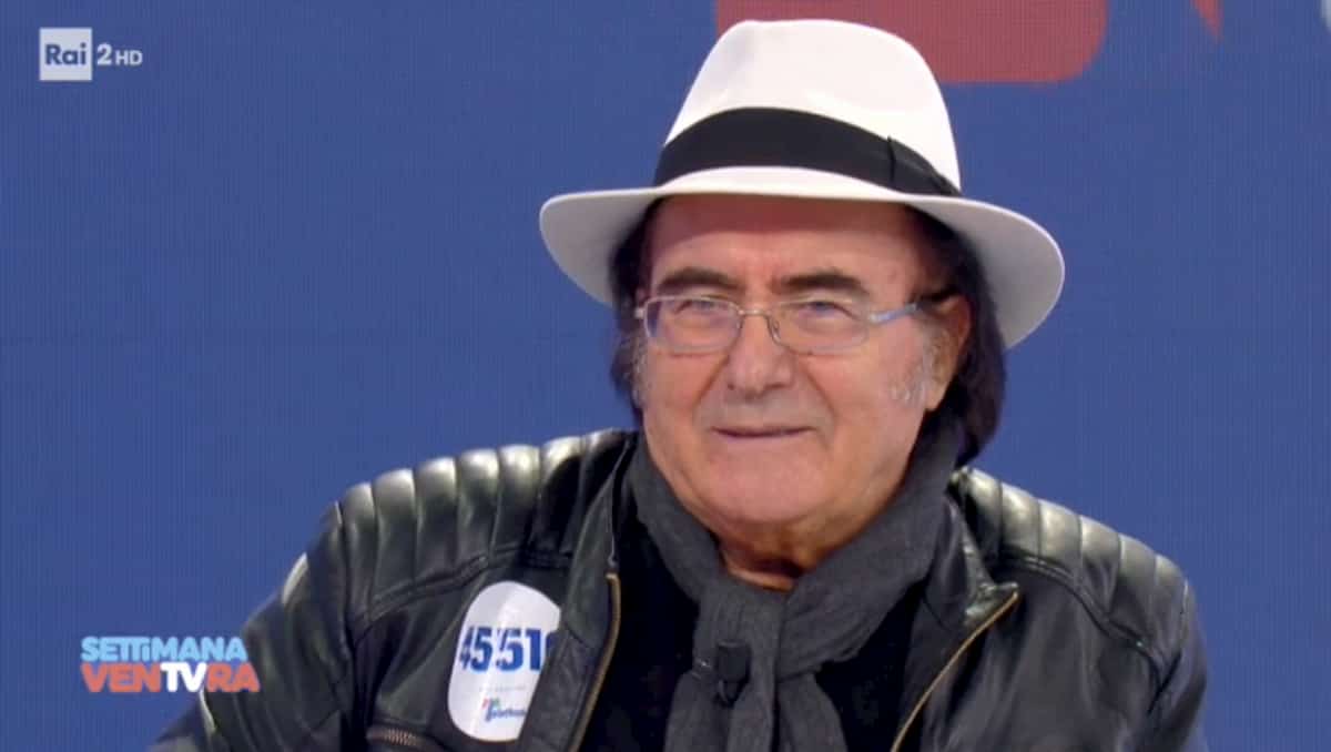 Albano Carrisi con Simona Ventura per la prima volta in tv dopo la morte della madre: "Quando arrivai a Milano..."
