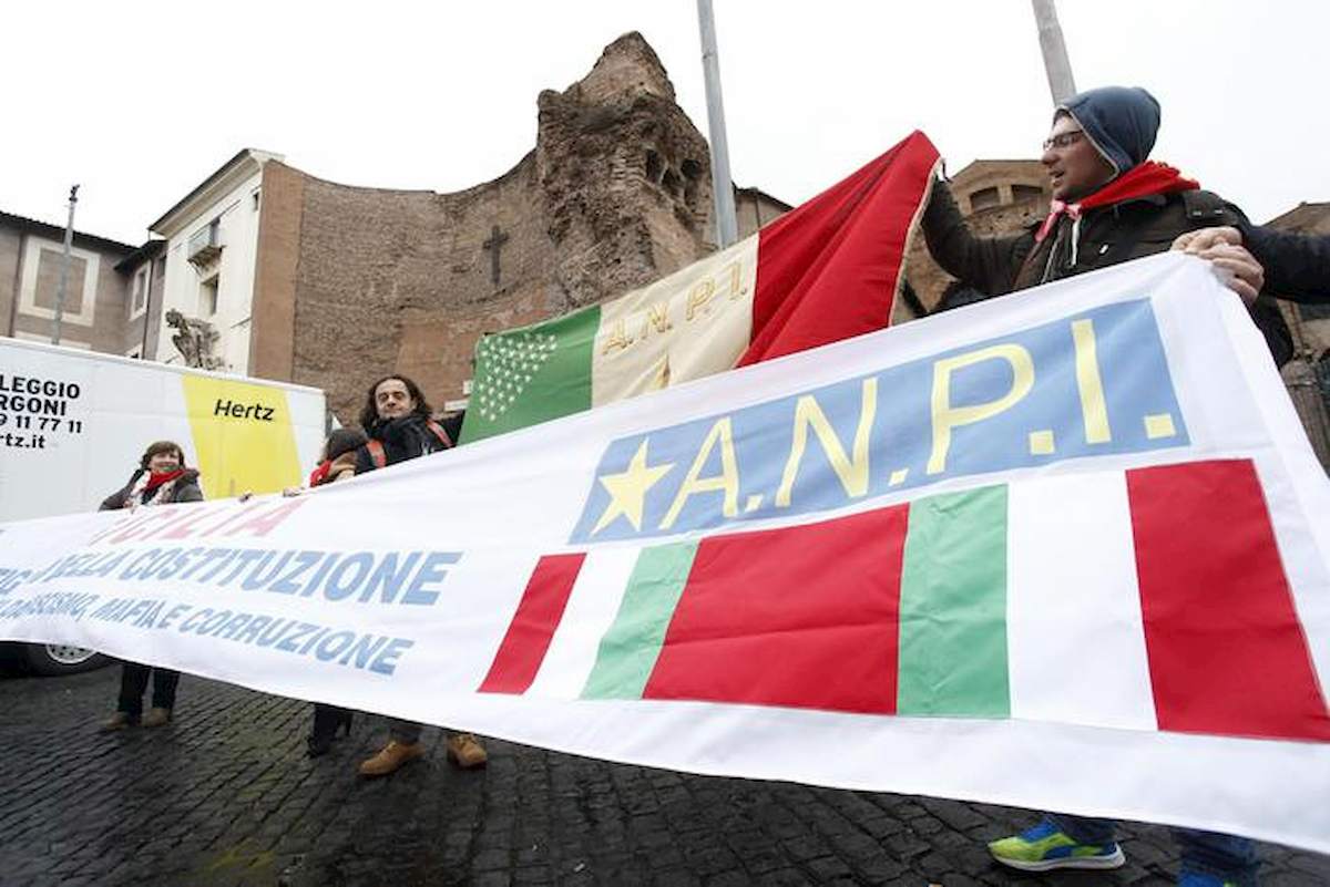 manifestazione anpi foto ansa