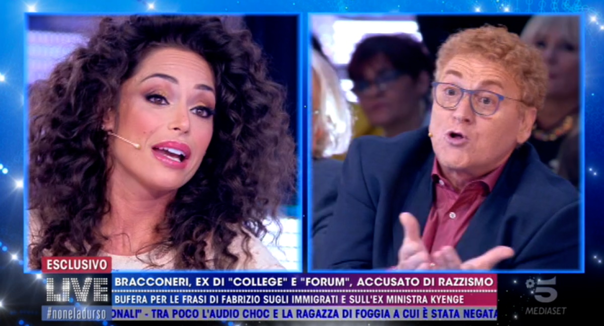 Fabrizio Bracconeri e Raffaella Fico discutono sul razzismo a Live Non è la D'Urso