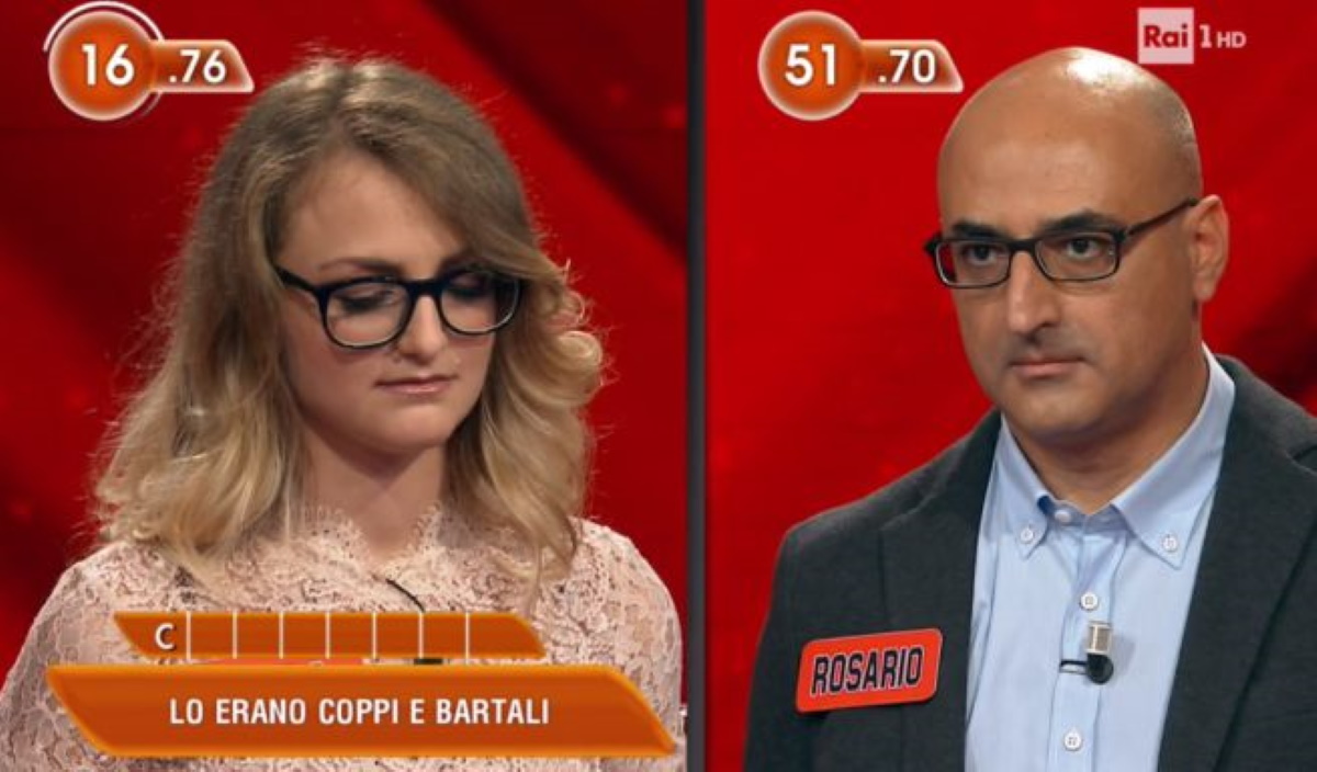 L’Eredità e la gaffe della concorrente: Coppi e Bartali sono comici