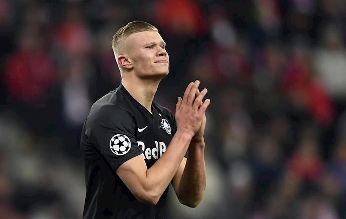 Erling Haaland al Borussia Dortmund. Il gigante norvegese ha già segnato 8 gol in Champions