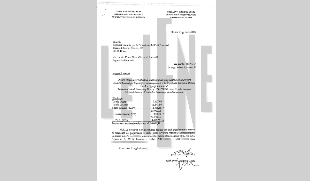 Le Iene, Alpa e la fattura per Conte. Palazzo Chigi replica: ecco la verità
