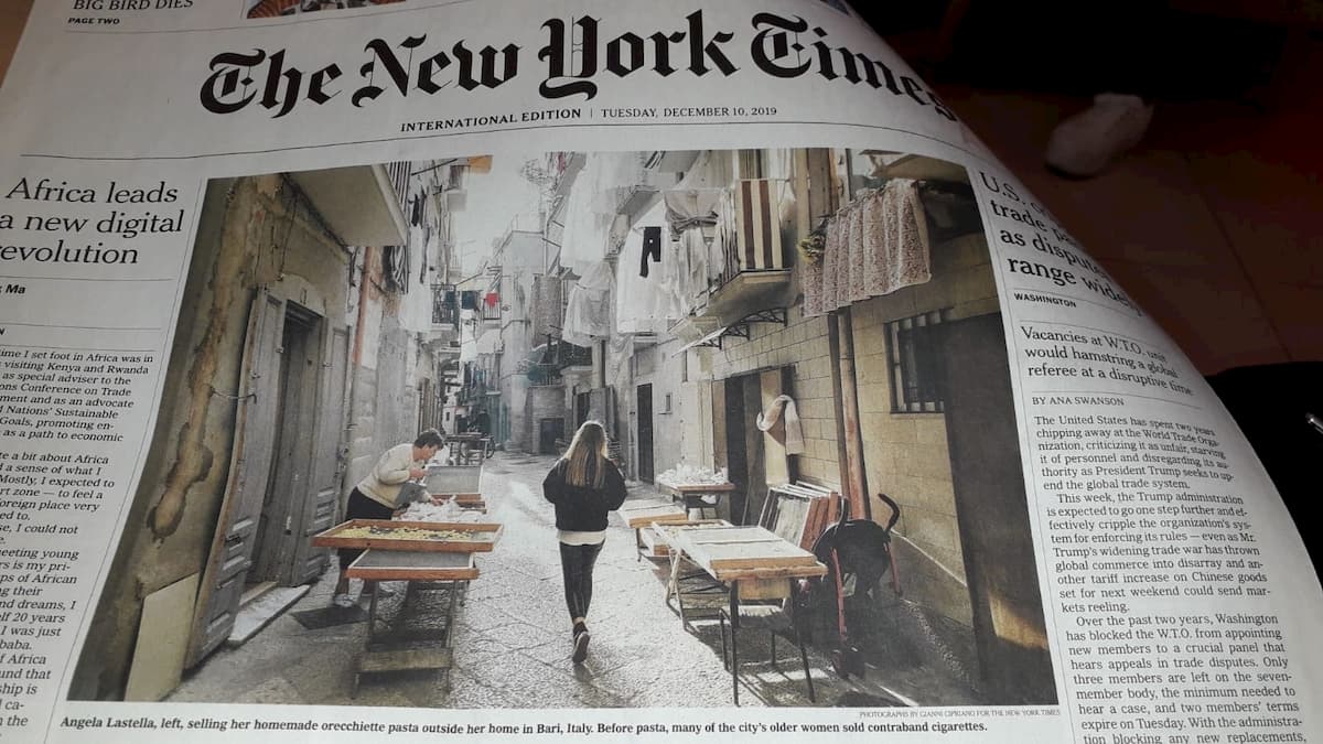 Bari vecchia, la "guerra delle orecchiette" in prima pagina sul New York Times