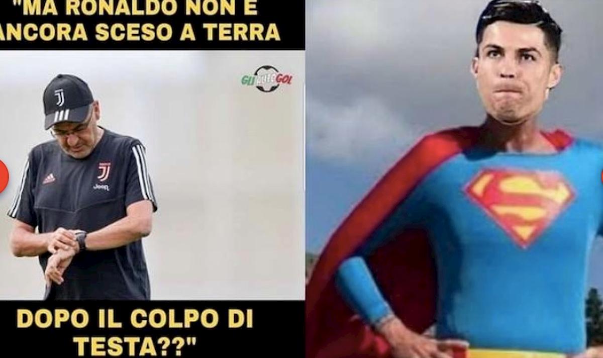 Cristiano Ronaldo come Superman, social lo esaltano dopo gol in Sampdoria-Juventus