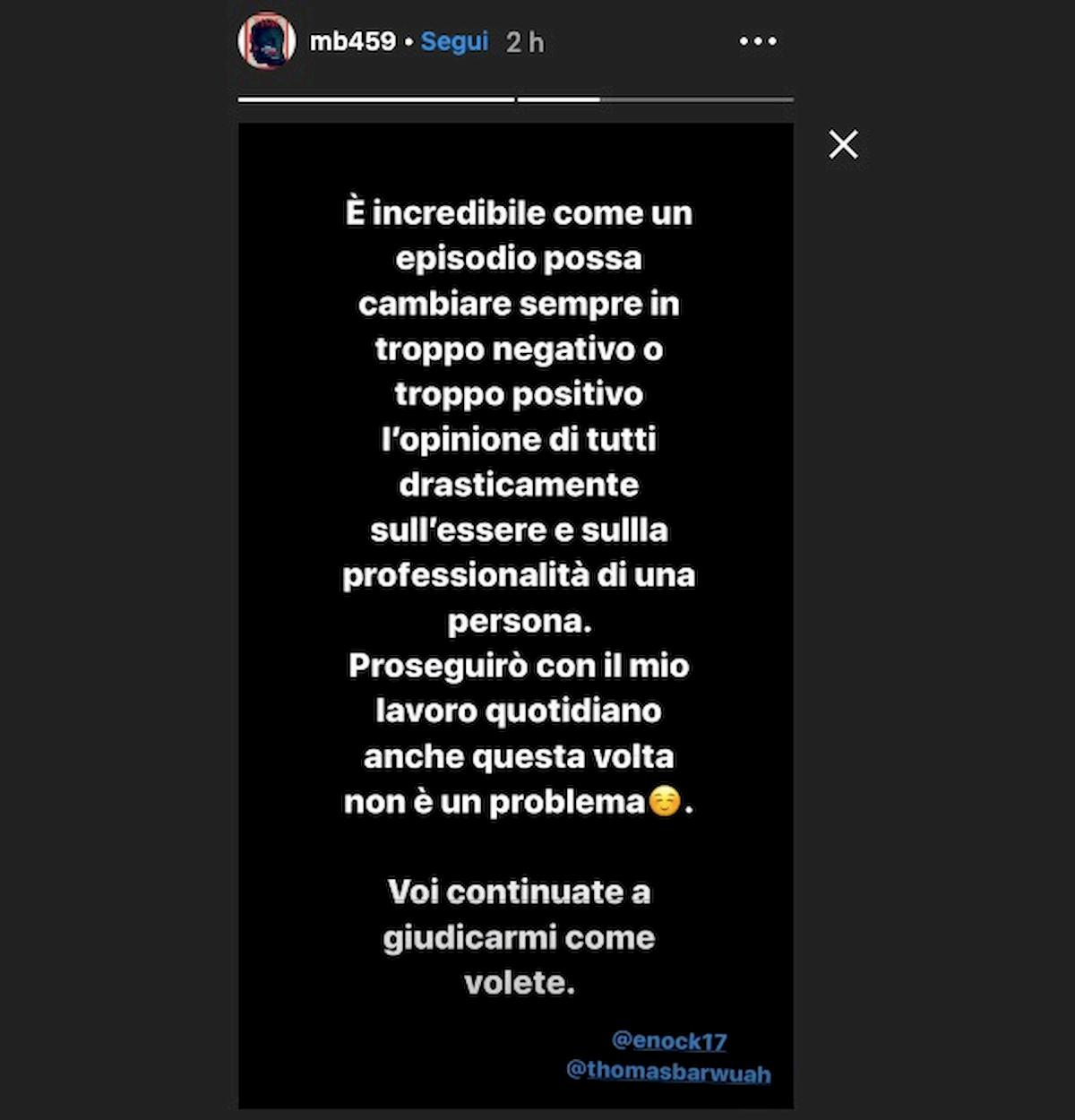 Brescia, Balotelli si sfoga su Instagram dopo espulsione: "Continuate a giudicarmi..."