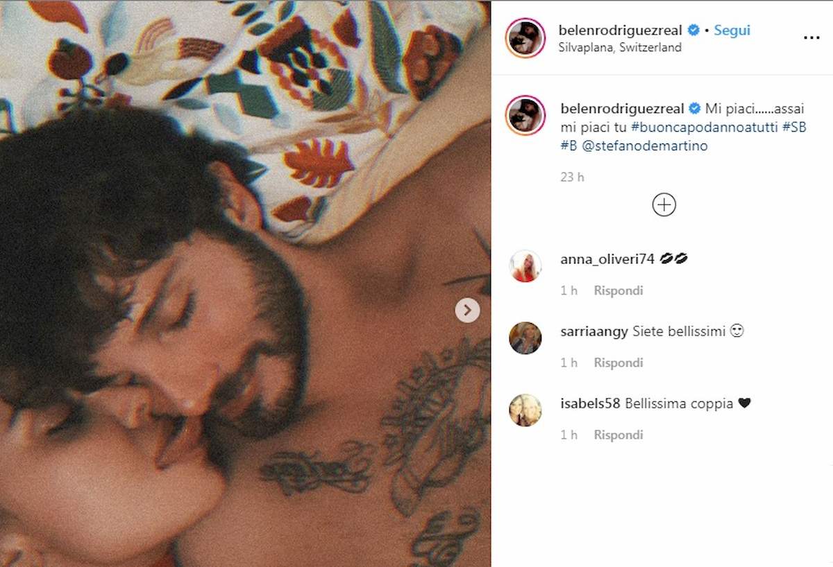 belen bacio naso stefano