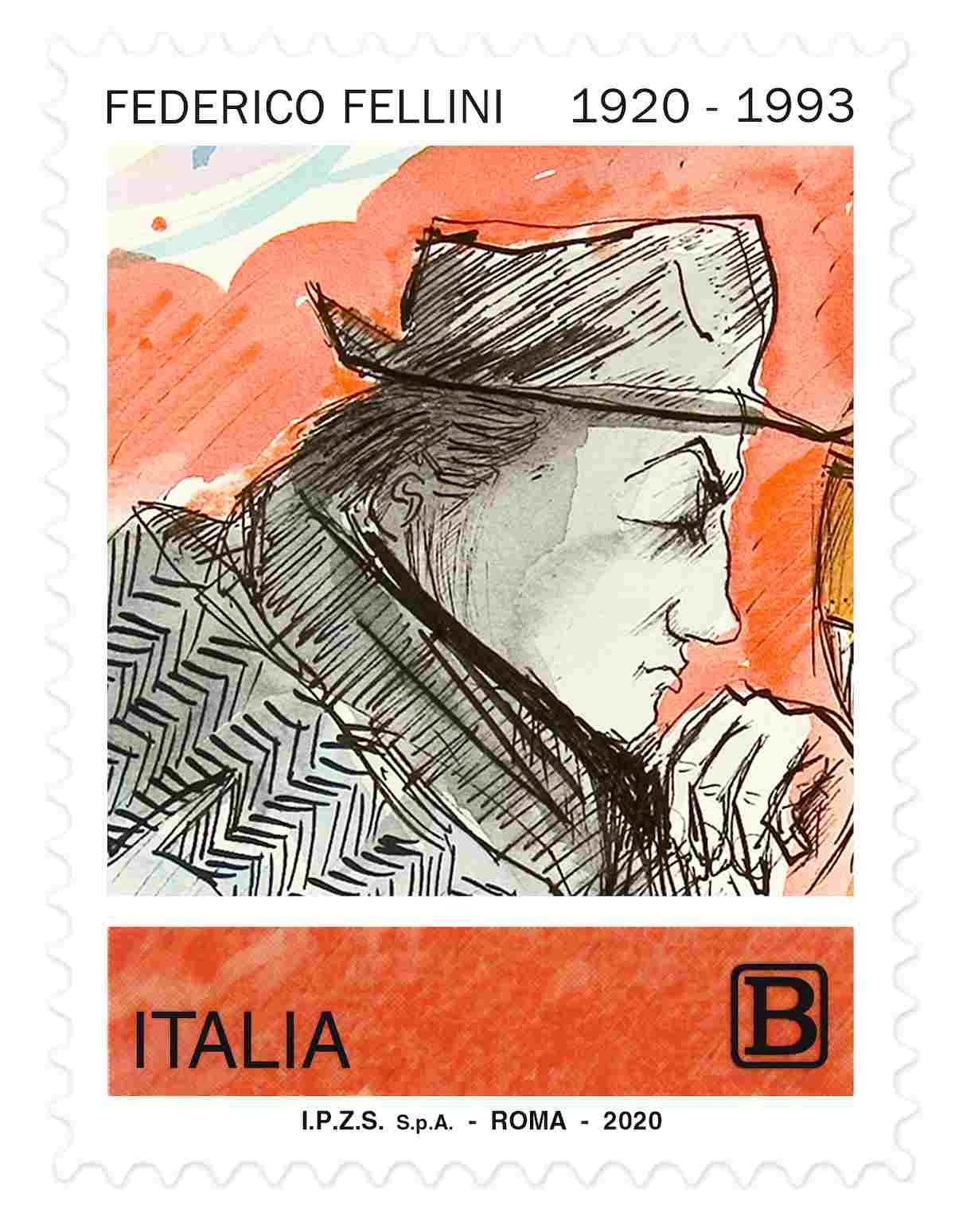 Federico Fellini, da Poste Italiane un francobollo per celebrare i 100 anni dalla nascita