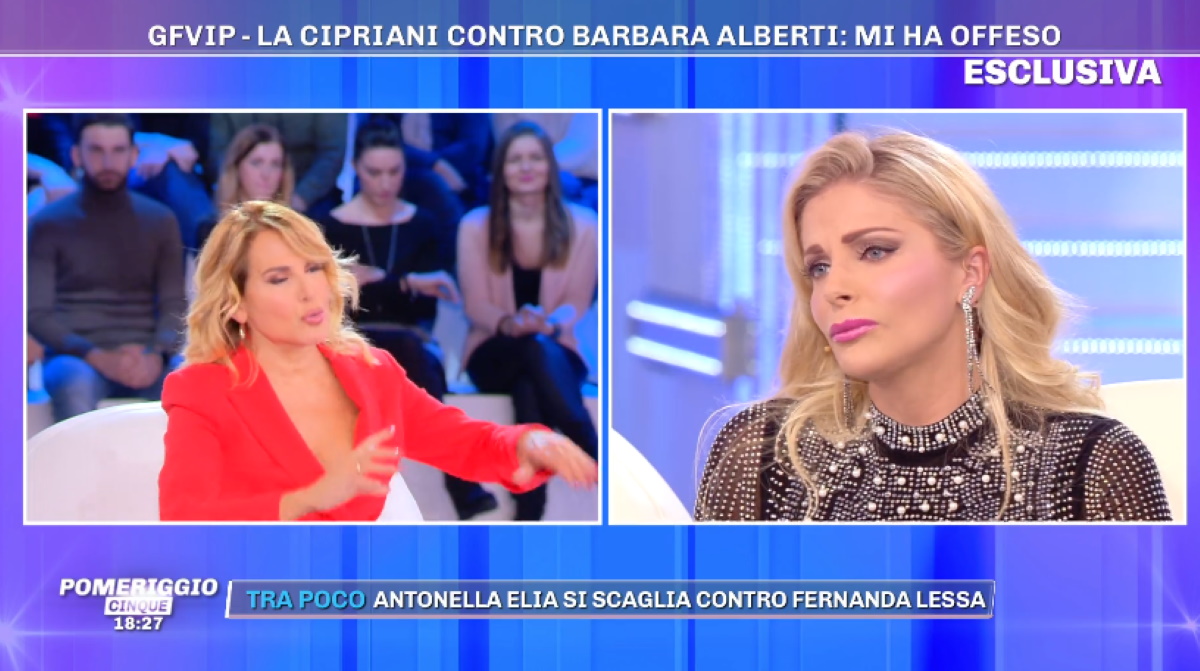Francesca Cipriani scoppia in lacrime a Pomeriggio 5