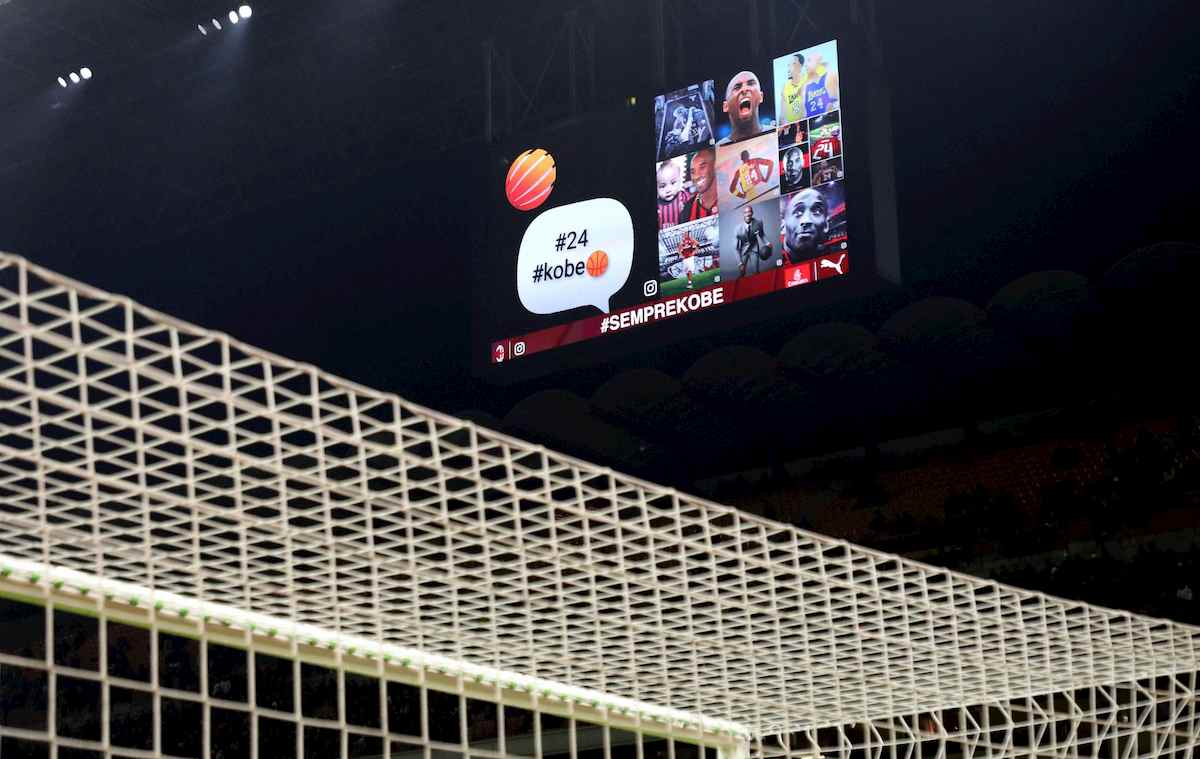 Milan-Torino, San Siro da brividi: che omaggio a Kobe Bryant FOTO