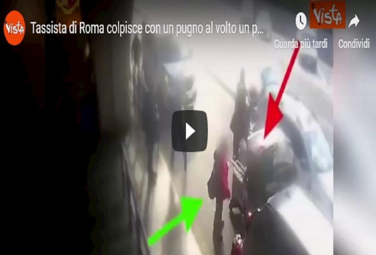 Roma, revocata la licenza al tassista che prese a pugni un cliente a Fiumicino VIDEO