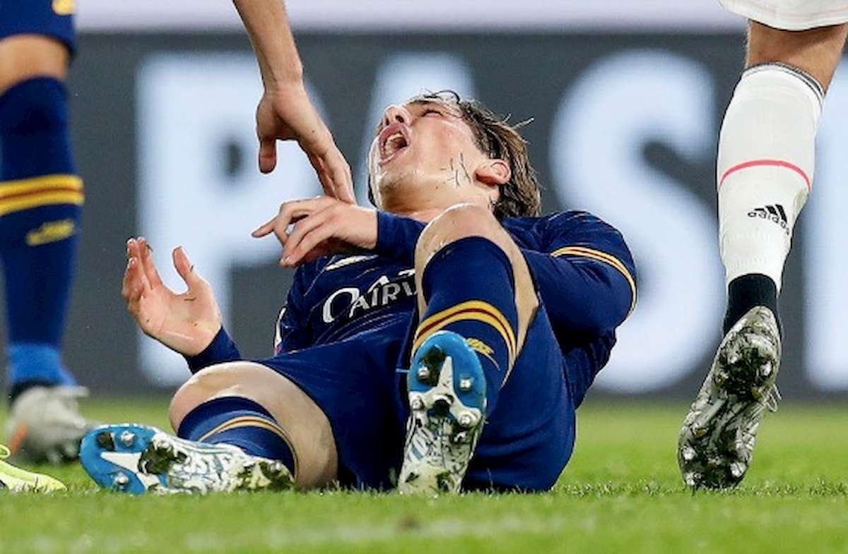 Roma-Juventus, infortunio Zaniolo: rottura del crociato, verrà operato a Villa Stuart il 13 gennaio