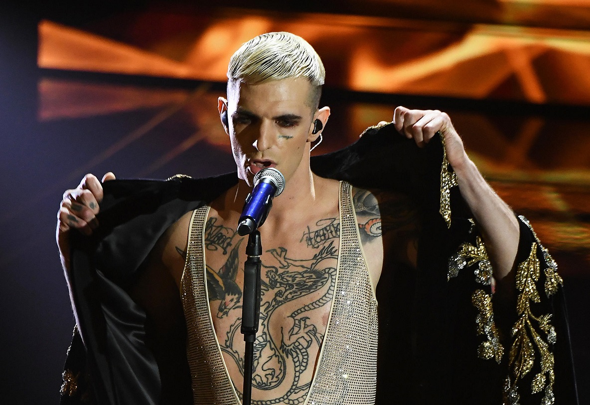 Achille Lauro a Sanremo (Ansa)