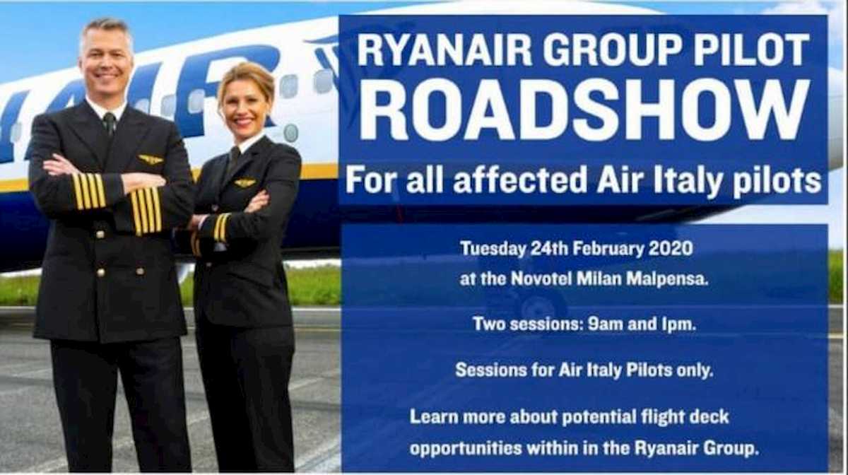 Air Italy, Ryanair recluta i piloti in liquidazione a Malpensa