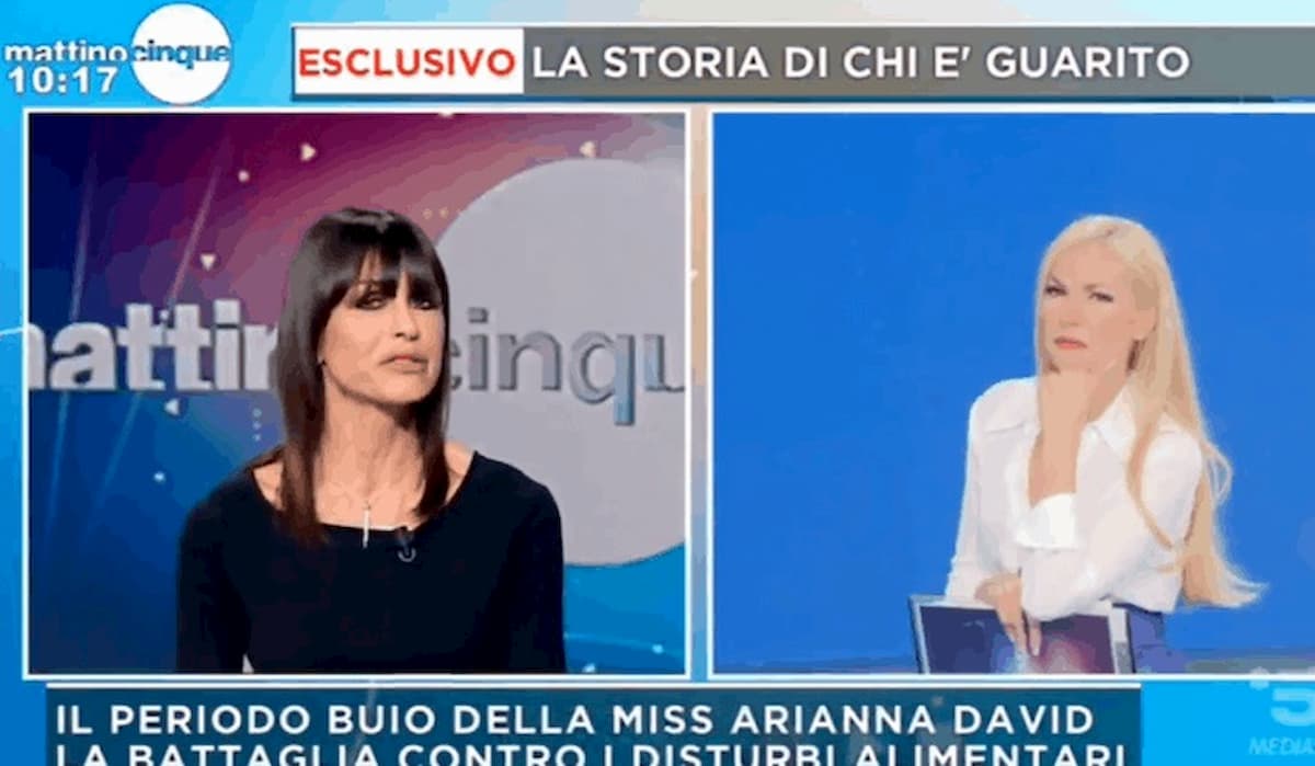 Mattino 5, Arianna David: "Ho sofferto di anoressia. Se devo andare a pranzo fuori ho ansia"
