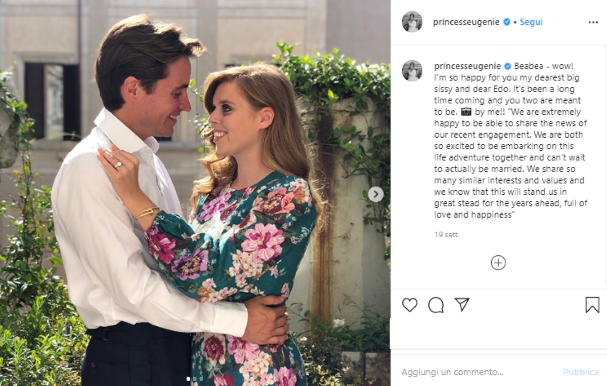 Beatrice di York sposa Edoardo Mapelli Mozzi il 29 maggio a Londra