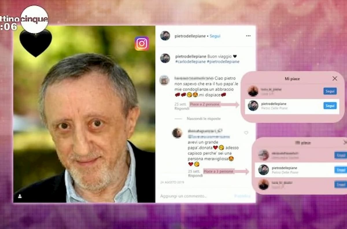 Mattino 5, Pietro Delle Piane smascherato dalla vedova di Carlo Delle Piane: "Non è suo figlio". Il cognome vero infatti...