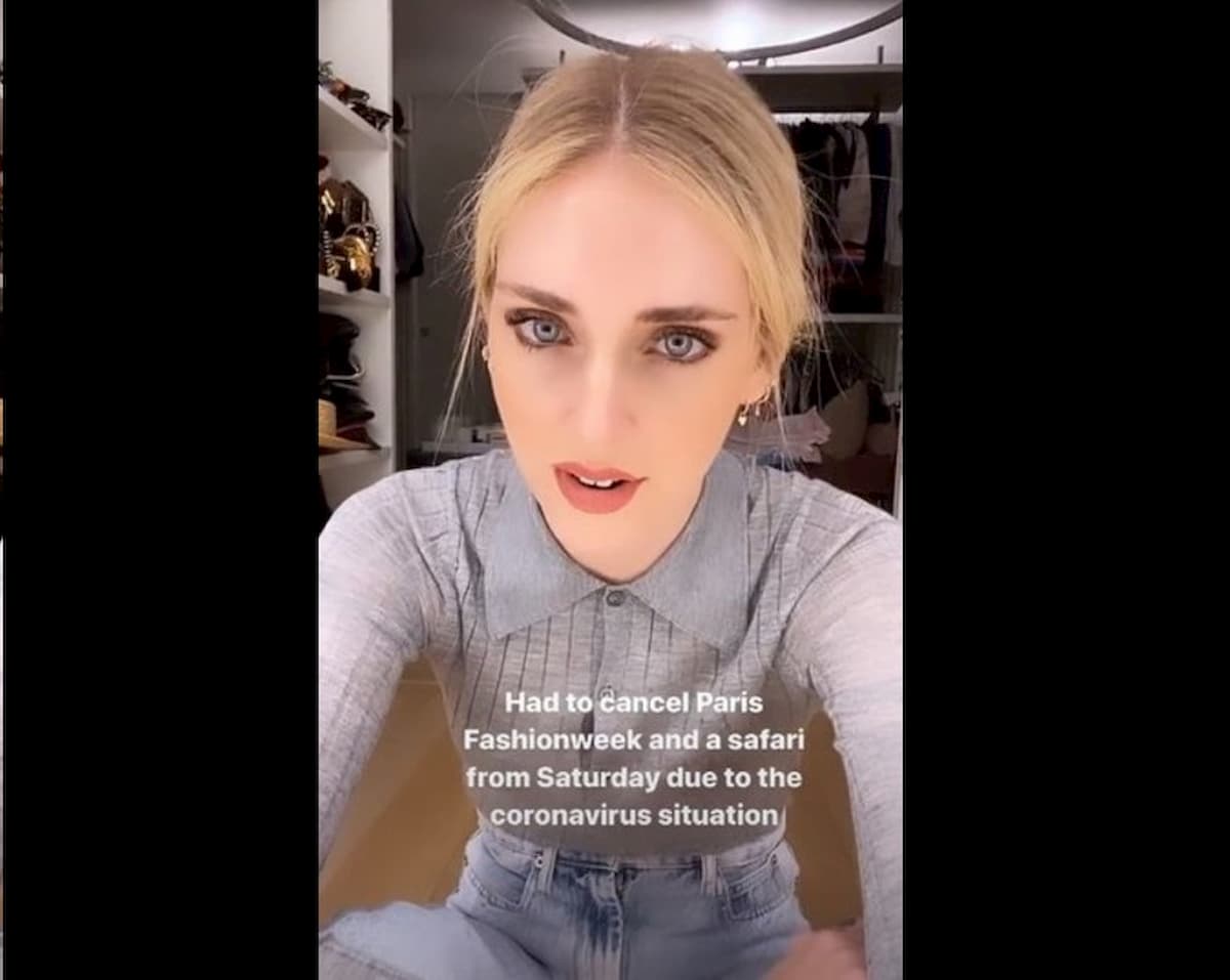 Coronavirus, Chiara Ferragni annulla i suoi impegni: "Preferisco stare a casa con la mia famiglia"