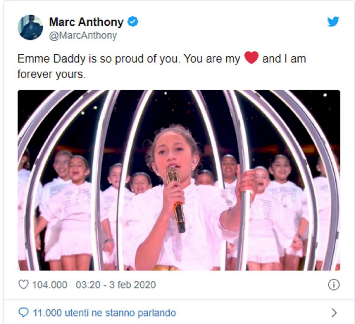 superbowl figlia jennifer lopez