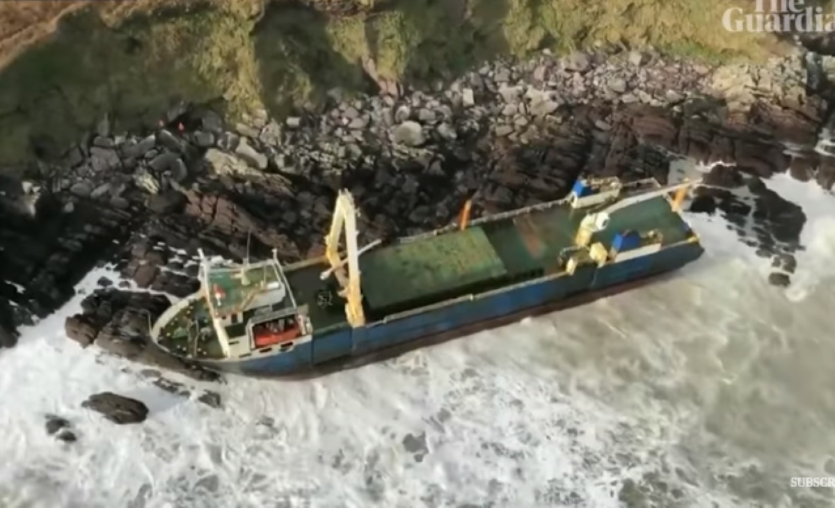 Mercantile Mv Alta trovato in Irlanda: era scomparso con uragano Dennis