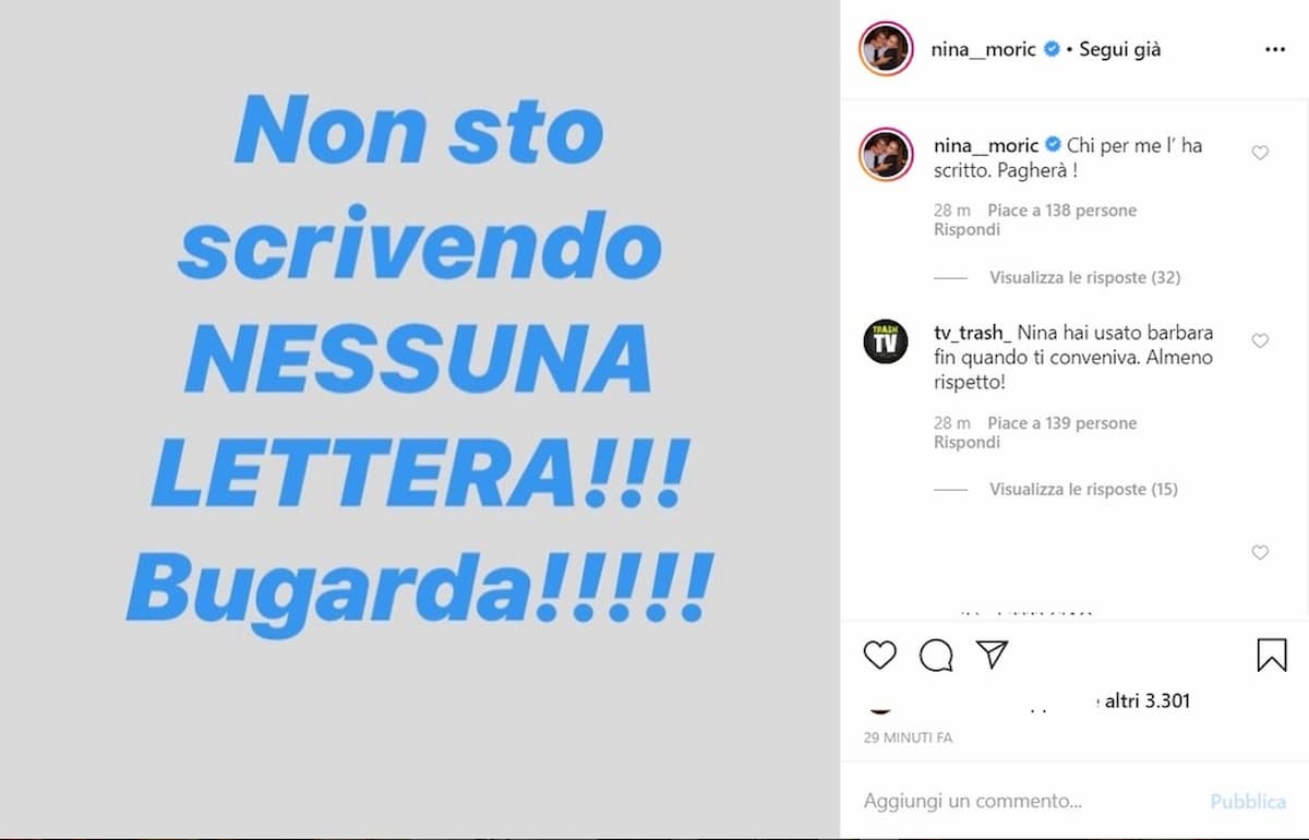 Live Non è la d'Urso, Nina Moric accusa Barbara d'Urso: "Bugiarda". La conduttrice...
