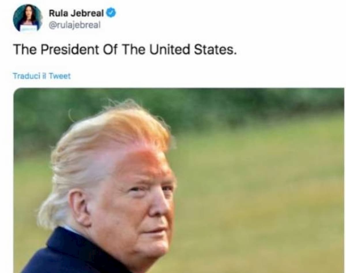 Rula Jebreal, il tweet con la foto di Trump le costa le accuse di bodyshaming