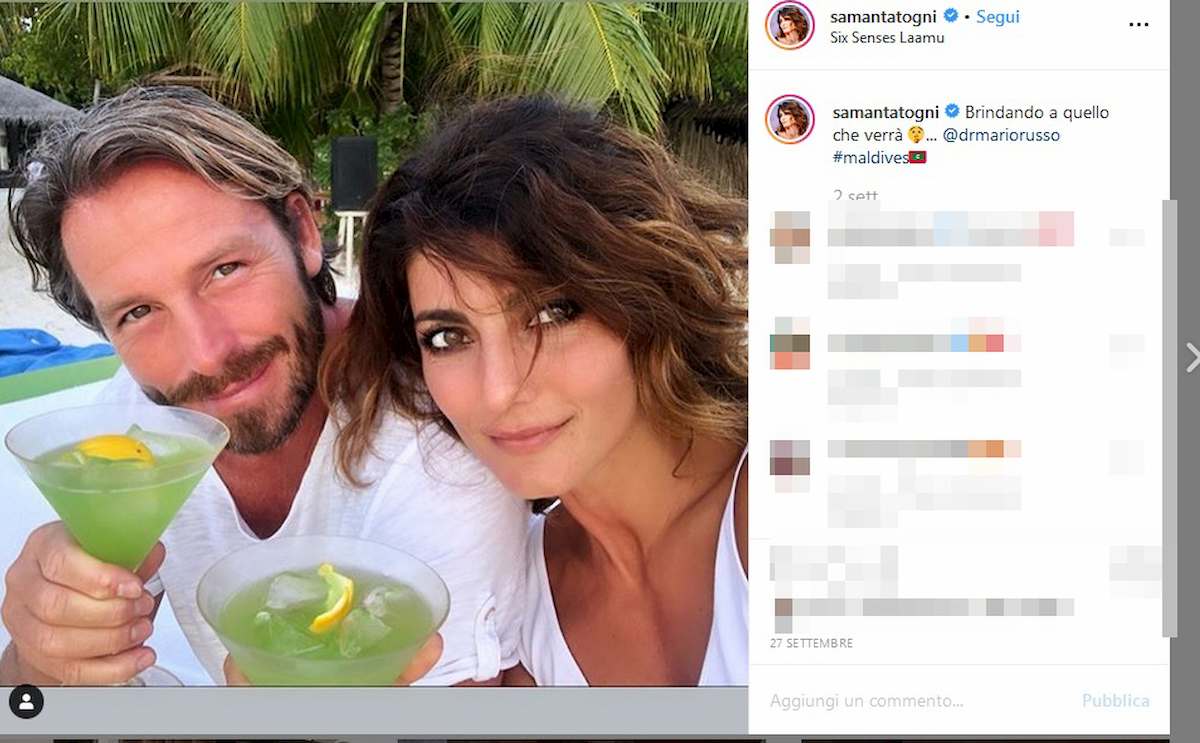 samanta togni sposa mario russo