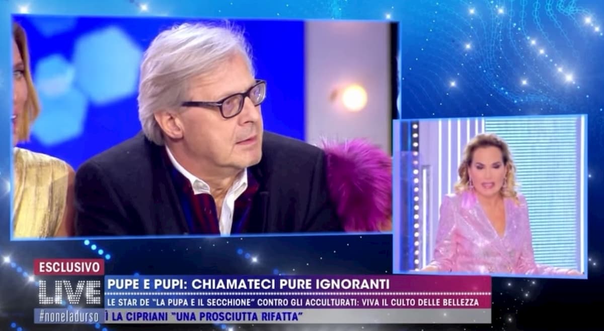 Live Non è la d'Urso, Sgarbi insulta Barbara d'Urso: "Non hai mai fatto un caz** nella vita". Lei lo caccia, ma lui... VIDEO