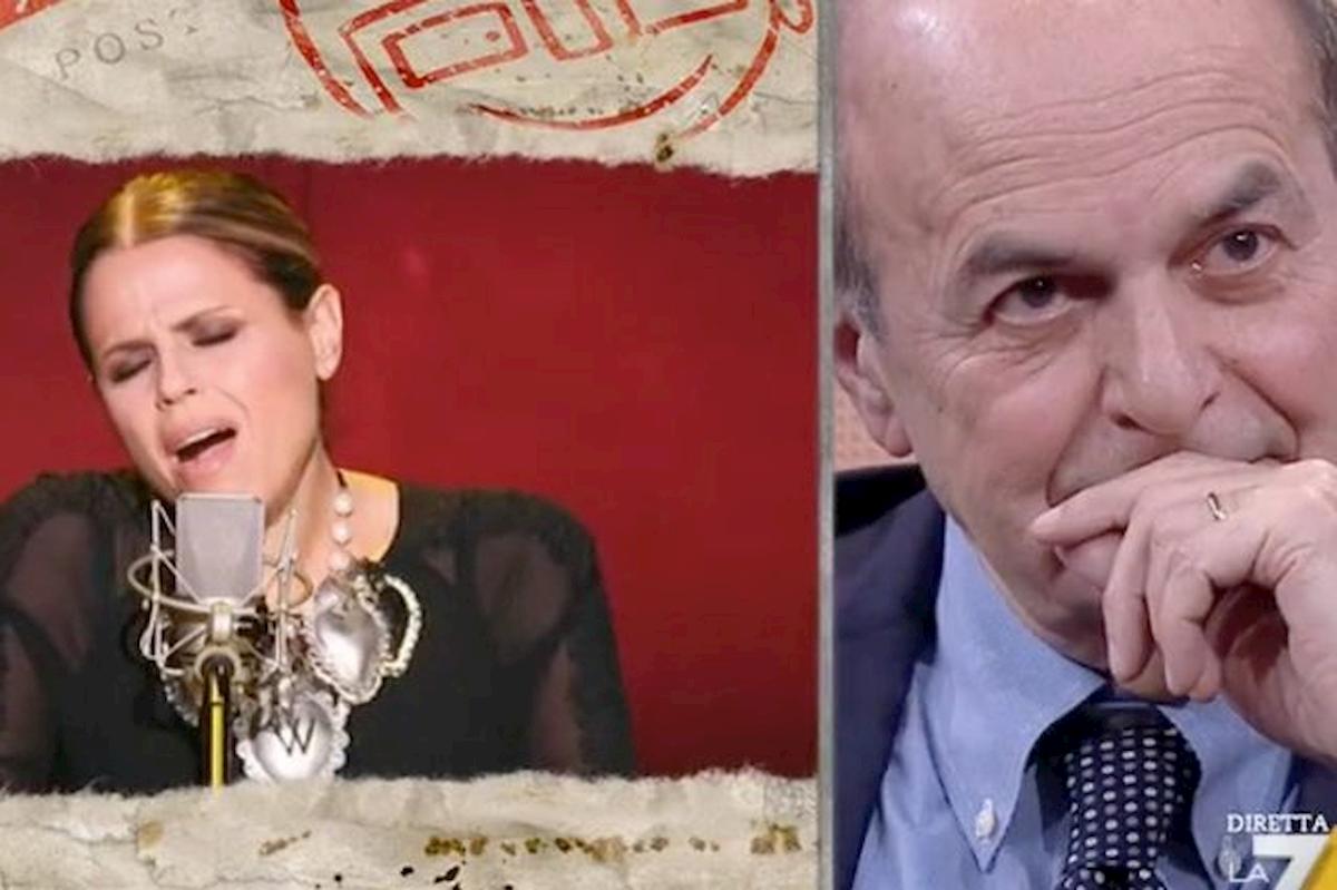 diMartedì, Tosca canta Bella Ciao e Bersani si commuove. "Io sto con le Sardine, hanno fatto la rivoluzione gentile"