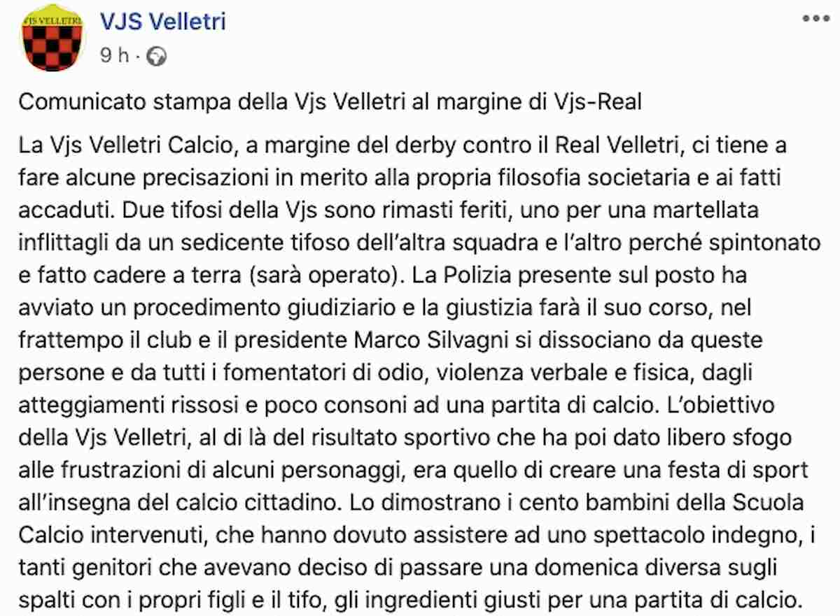 Velletri, follia durante il derby: martellate in testa ad un tifoso, è ricoverato in codice rosso