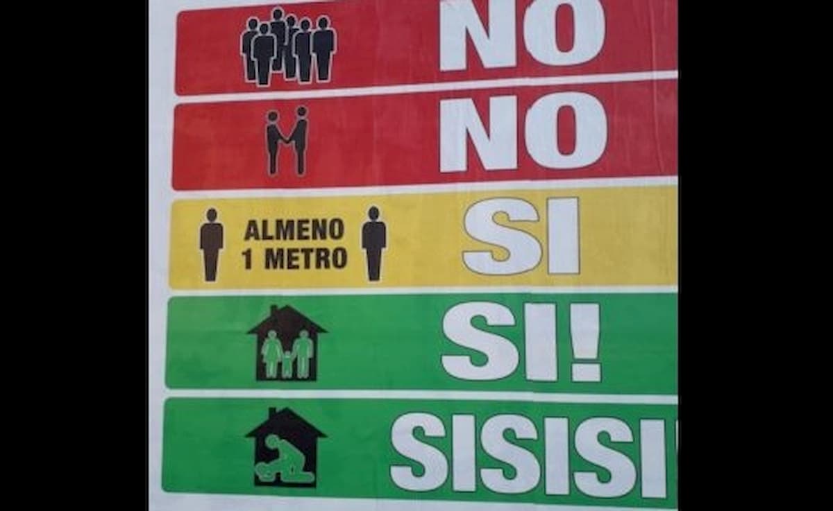 Coronavirus, a Borgosesia manifesto sui giusti comportamenti. Tra questi anche avere rapporti... ma solo in casa