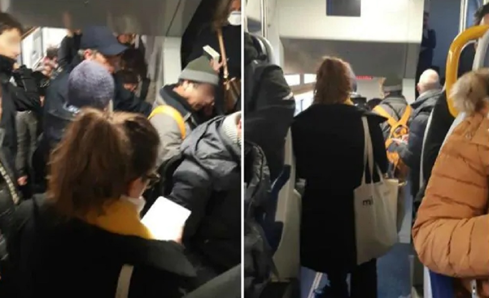 Coronavirus, pendolari ammassati sui treni Trenord: "E la regola sul metro di distanza?"