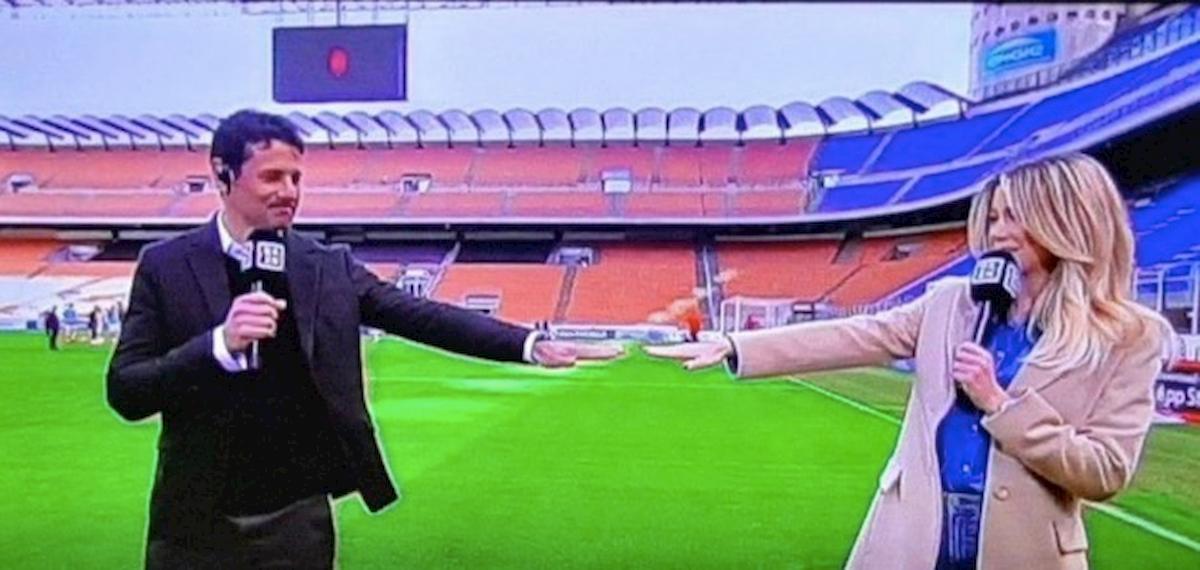 Coronavirus, Diletta Leotta da manuale: ha tenuto Gobbi a un metro di distanza FOTO