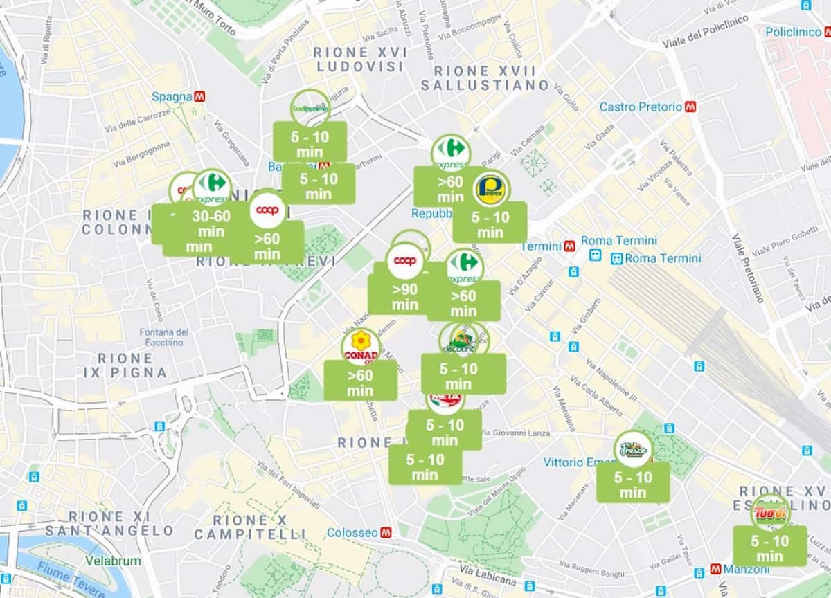 DoveFila, il sito che permette di sapere quanta fila c’è per fare la spesa