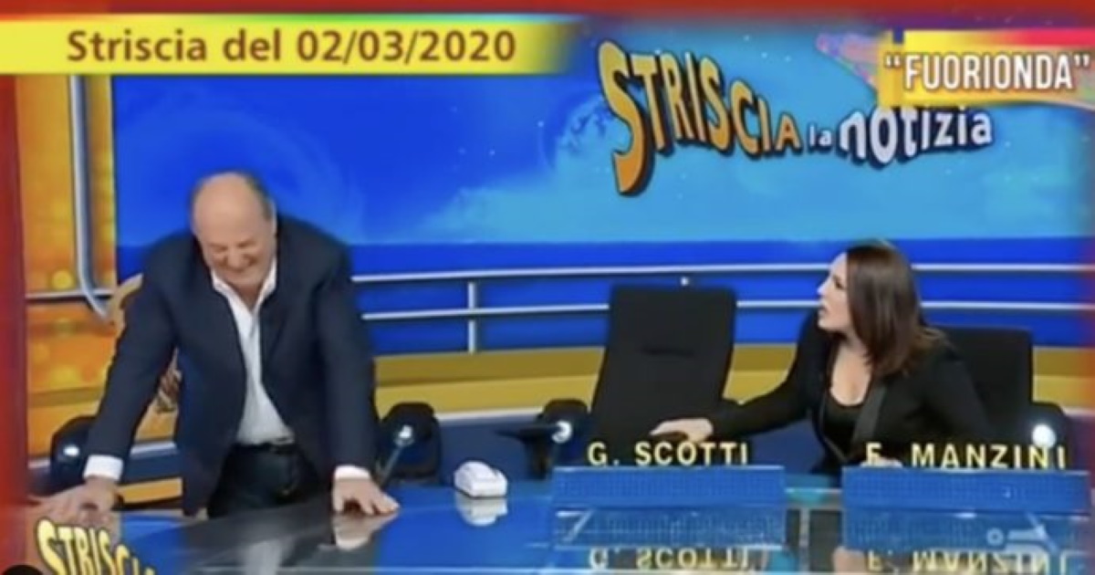 Gerry Scotti, malore a Striscia la Notizia. Manzini: Crampo al testi***
