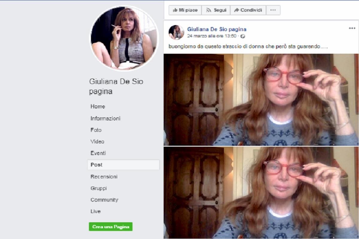 giuliana de sio facebook coronavirus
