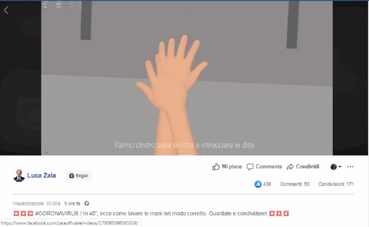 Coronavirus, come lavarsi le mani in modo corretto in 40 secondi