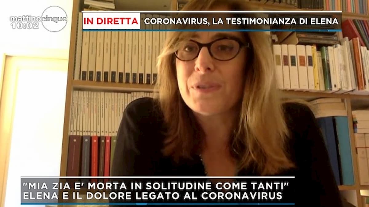 Coronavirus, a Mattino 5 una docente racconta: "Mia zia anziana è morta da sola perché le volevamo bene"
