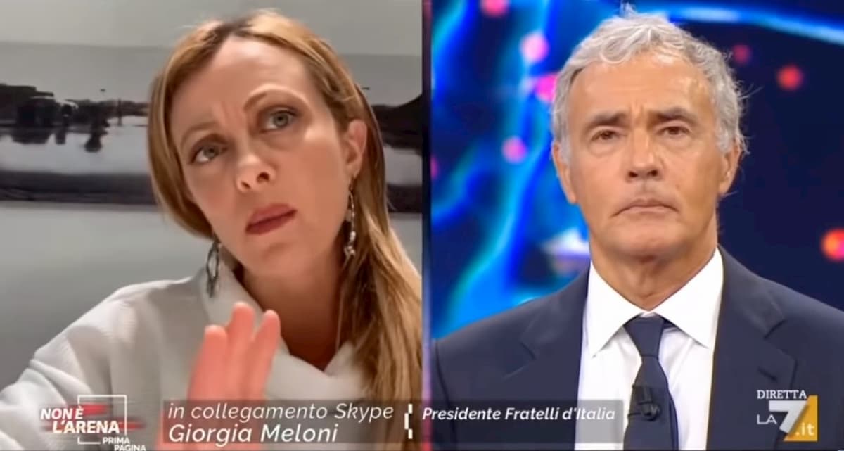 Coronavirus, Giorgia Meloni a Non è L'Arena: "I cinesi non sono i nostri salvatori, ci hanno portato il virus" VIDEO