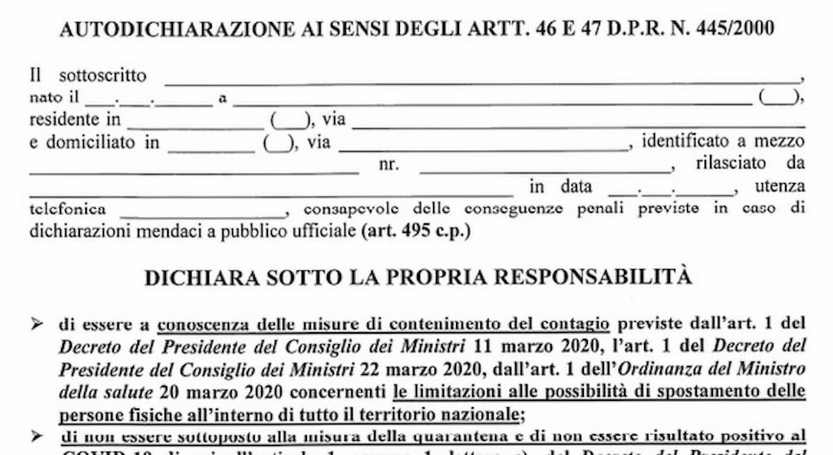 Coronavirus, falso modulo autocertificazione in Rete. Viminale: "Scaricate solo dai siti istituzionali"