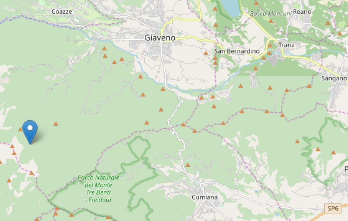 Terremoto Coazze: scossa del 3.4 avvertita fino alla pianura di Saluzzo