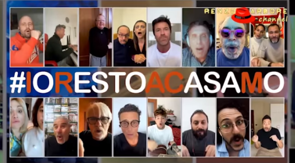 Coronavirus Maurizio Casagrande cambia Renzo Arbore: Resto a casa mo