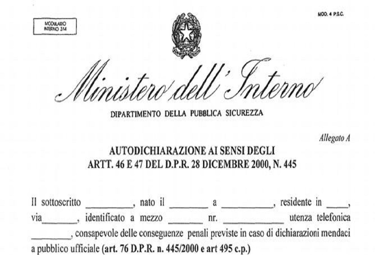 Autocertificazione