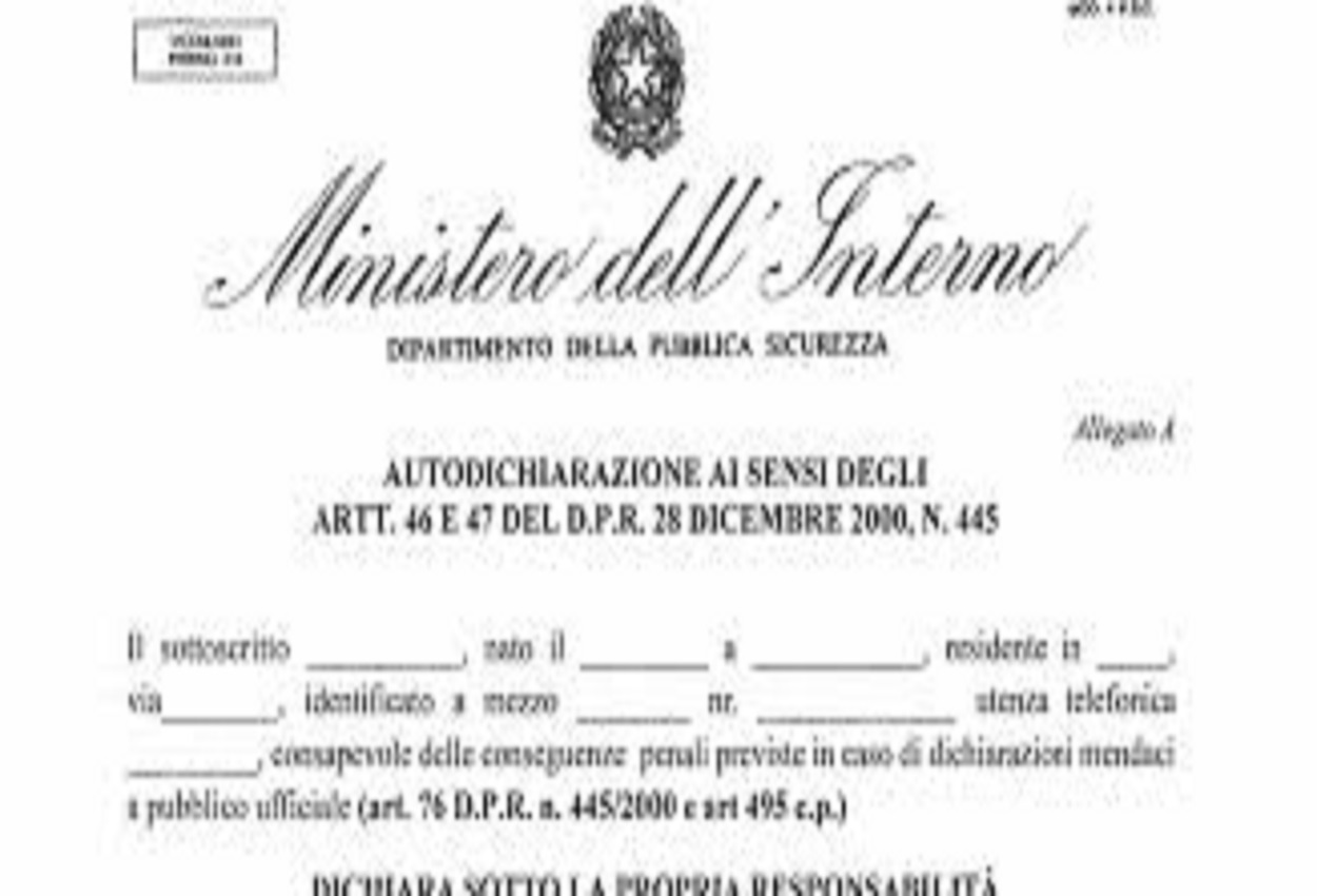 Autocertificazione